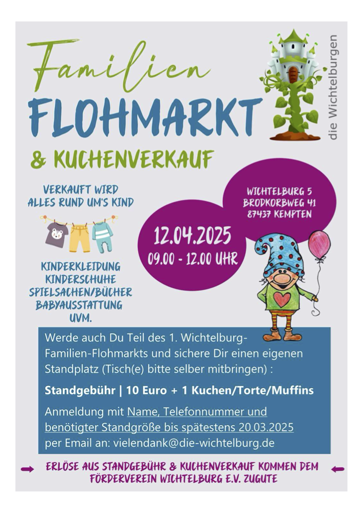 Familienflohmarkt die Wichtelburgen